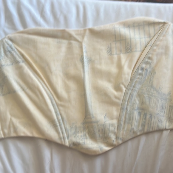 Trafalgar Square Blue Strapless London Corset [S] - Picture 3 of 6